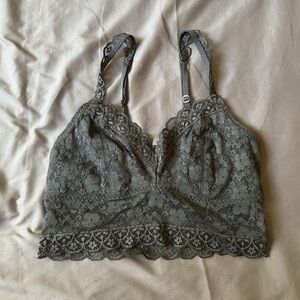 Hollister Charcoal Lace Bralette